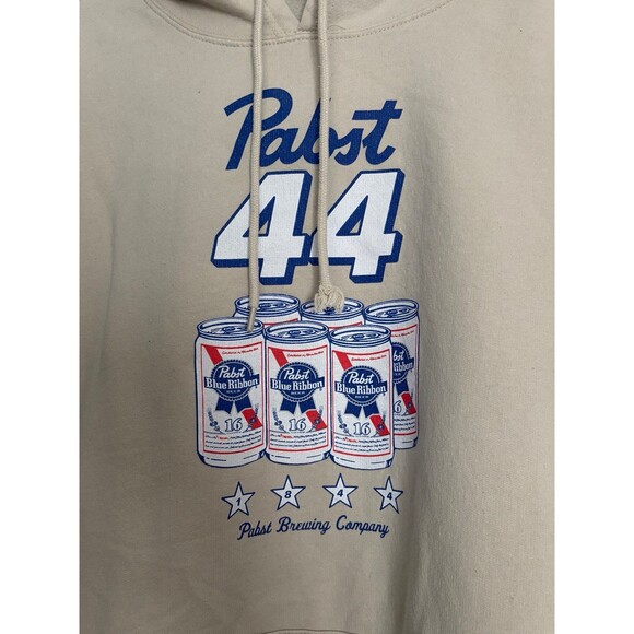 Pabst Blue Ribbon Men's Retro Hoodie Hoody PBR American Lager Beer Size XL - Picture 4 of 6